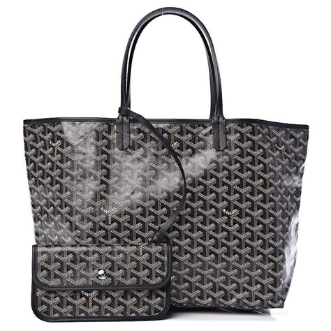 goyard st louis tote monogram chevron pm black